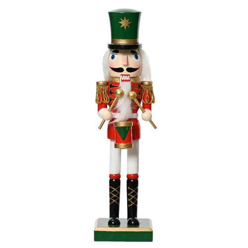 Statuetta decorativa Soldatino schiaccianoci natalizio h 38 cm
