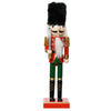 Statuetta decorativa Soldatino schiaccianoci natalizio h 38 cm