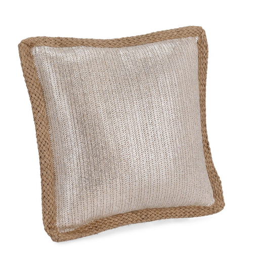 Cuscino June in polipropilene color argento decorazione natalizia per sedie e poltrone