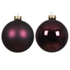 Palline in vetro per albero di natale malva scuro decorazione natalizia