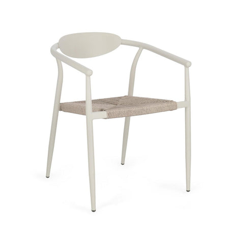 Sedia "Linares" struttura in alluminio, con seduta in fibra sintetica, per interni ed esterni