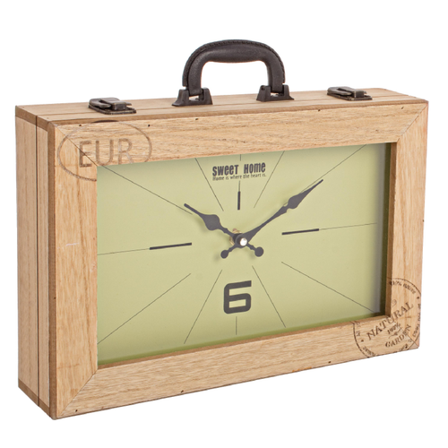 Orologio da tavolo Life Rett in mdf h 36x8x25.5 cm
