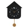 Orologio da parete Home con pendolo in acciaio a batteria 24x5,5x37,5 h cm