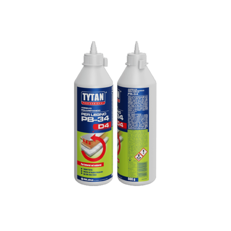 Adesivo poliuretanico per legno PB-34 giallo chiaro 800 gr
