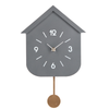 Orologio da parete Home con pendolo in acciaio a batteria 24x5,5x37,5 h cm