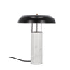 Lampada da tavolo Kaithal in marmo bianco h 33 cm