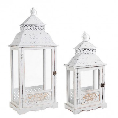 Set 2 Lanterna Kamila rettangolare da esterno