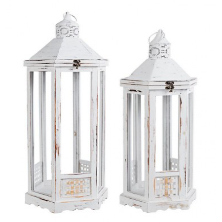 Set 2 Lanterna Farah rettangolare da esterno