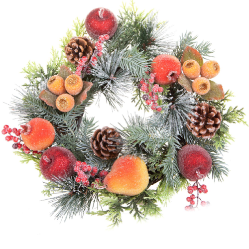 Ghirlanda natalizia decorato con frutta Ø 36 cm in sintetico