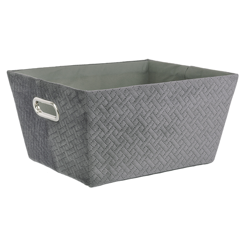 Porta oggetti Averill rettangolare rivestito in velluto 36 x 28 x h 18 cm