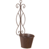 Portafiore  parete melanie marrone  in acciaio pieghevole 15.5 x 20 x h 47cm