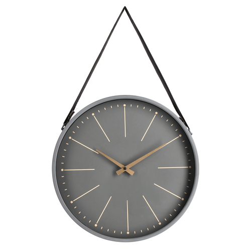 Orologio da parete Timely in acciaio a batteria 40x6x66 h cm