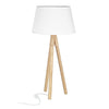 Lampada da tavolo Wallas treppiede in legno di quercia h 69 cm