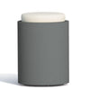 Poltroncina Comfy Round pouf in resina con cuscino alto confortevole Made in Italy