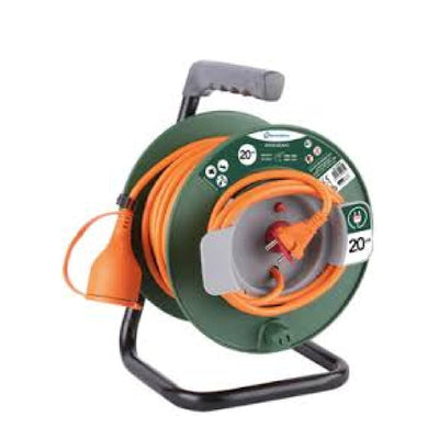 Avvolgicavo da giardino a cavalletto con maniglia girevole mt 20