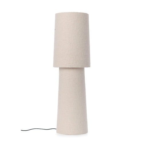 Lampada da tavolo Lamki in tessuto boucle h 58 cm