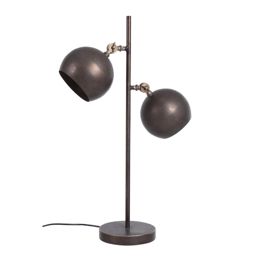 Lampada da tavolo Blaze a 2 luci in acciaio h 78 cm