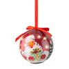 Pallina natalizia con luce led color rosso per decorazione albero di Natale, da 8 cm