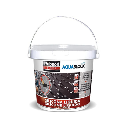 Silicone liquido "SL3000 Aqua Block" altamente impermeabile 1 kg bianco