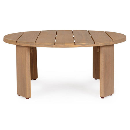 Tavolino "Pablo" in legno di acacia fsc, gambe da assemblare - 100 x 80 x 35 cm