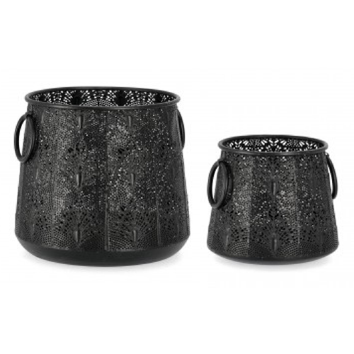 Set 2 Lanterna Larjan fattoa a mano in ferro da esterno