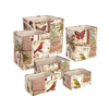 Set 6 porta oggetti Botanic rettangolare in plastica