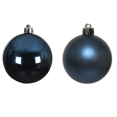 Palline in vetro per albero di natale Blu notte decorazione natalizia