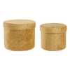 Set 2 scatola Averill struttura in cartone e rivestimento in poliestere