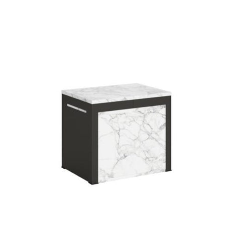 Panca "Napoli" allungabile in legno con telaio antracite per sala da pranzo