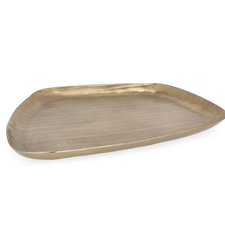 Vassoio decorativo chisel antracit in alluminio  artigianale  decorativo