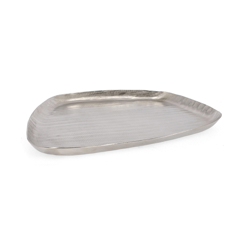 Vassoio decorativo chisel antracit in alluminio  artigianale  decorativo