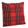 Cuscino scozzese  Tartan rosso in poliestere per decorazioni natalizie 45x45