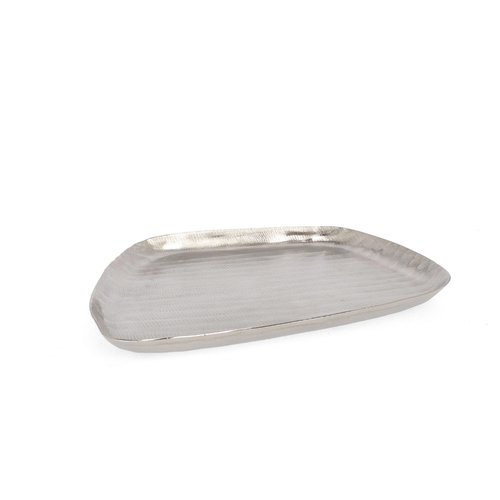 Vassoio decorativo chisel antracit in alluminio  artigianale  decorativo