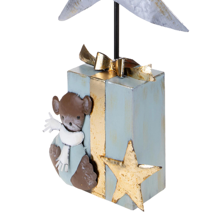 Statuetta albero di natale con pacchi regalo H80 cm per decorazioni