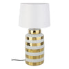 Lampada da tavolo Honey in porcellana e poliestere h 63 cm