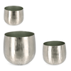 Set 3 portavaso chisel antracite in alluminio artigianale uso decorativo