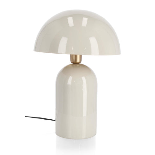 Lampada da tavolo Velma beige in metallo h 45 cm