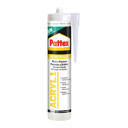 Silicone acrilico verniciabile ideale per crepe e fessure 300 ml bianco