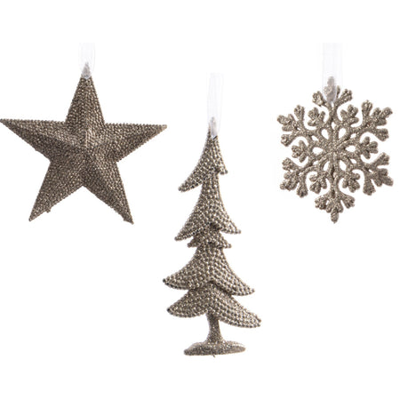 Pendaglio colore perla per albero decorazione natalizia da 10.5 cm