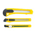 Cutter serie 3 pezzi con lama retraibile a moduli staccabili