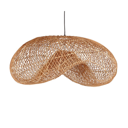 Paralume "Kadin" in rattan e metallo con kit elettrico 81x56