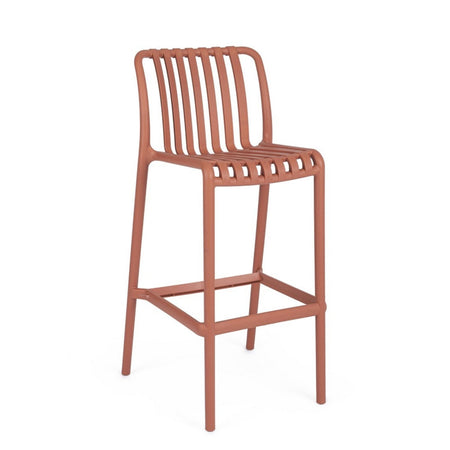 Sgabello "Billie" da bar, struttura in polipropilene, resistente agli UV, per interni ed esterni