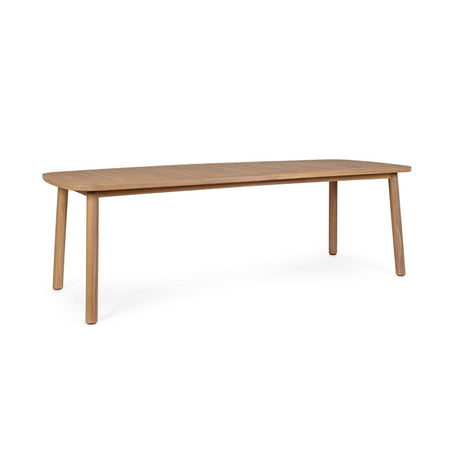 Tavolo "Pablo" con struttura in legno di acacia, finitura olio effetto teak, per arredo interno ed esterno