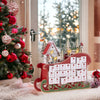 Villaggio calendario  con avvento e led  H30 cm in legno