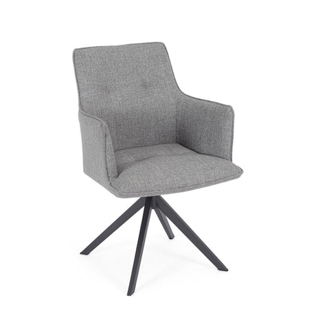 Sedia "Skagen" girevole, struttura in alluminio, con tessuto idrorepellente, per interni ed esterni