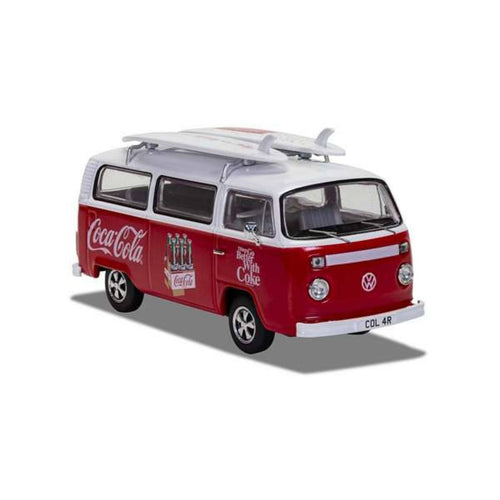 Camper Coca-Cola con tavola da surf, per villaggio di Natale, collezionismo 10,6 x 4 x 5,2 cm