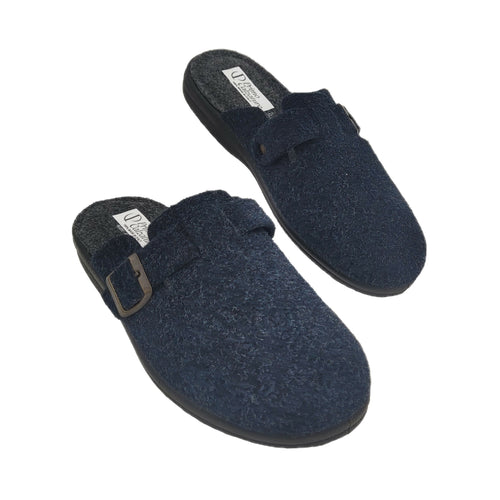 Le Valdostane, Fantastiche Pantofole Uomo Invernali da Casa, Calde e Imbottite, Ciabatte Inverno Antiscivolo con Pelo, Ciabatta da Camera Made in Italy, Fibbia Regolabile Comfort Unico