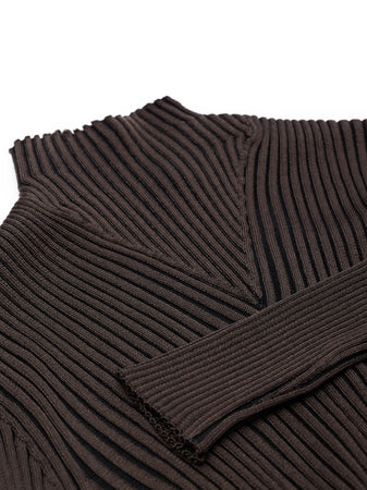 Bottega Veneta Maglia Plisse in Viscosa Marrone da donna