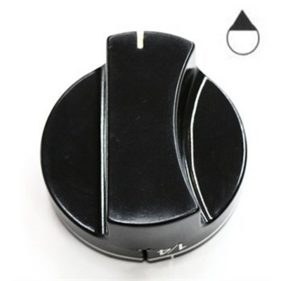 Manopola cucina piano cottura Samet innesto 8 mm gambo raso nera