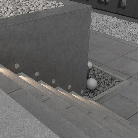 Segnapasso Moderno Da Esterno Alluminio Bianco Luce Led 3W Ip54